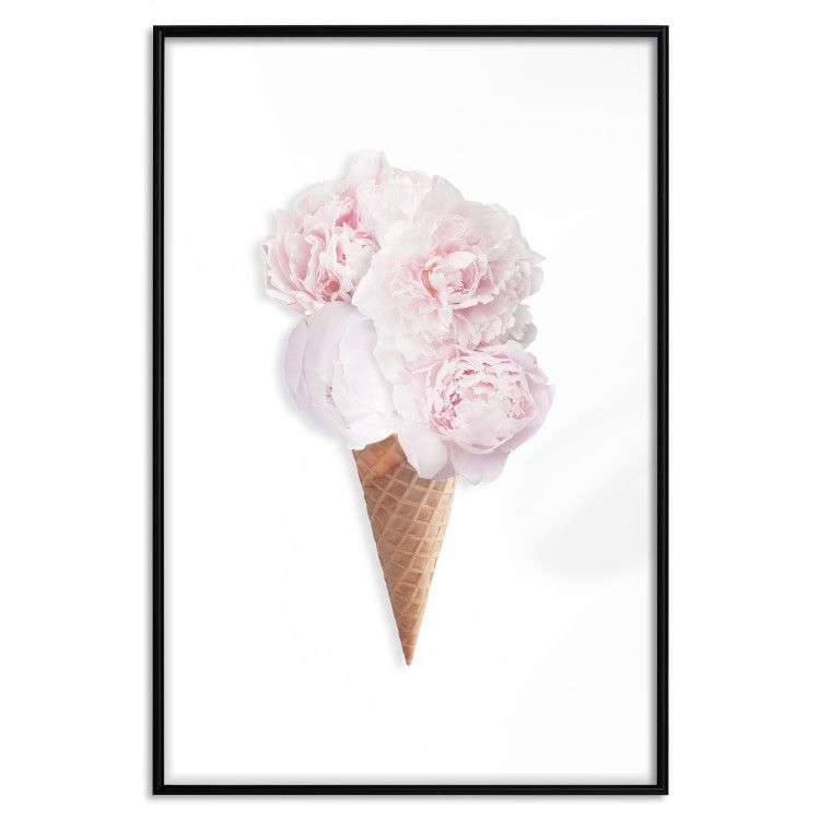 Poster Taste of Flowers - abstract ice cream made of flowers on white background 128085 additionalImage 15