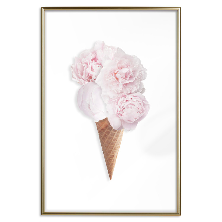 Poster Taste of Flowers - abstract ice cream made of flowers on white background 128085 additionalImage 14