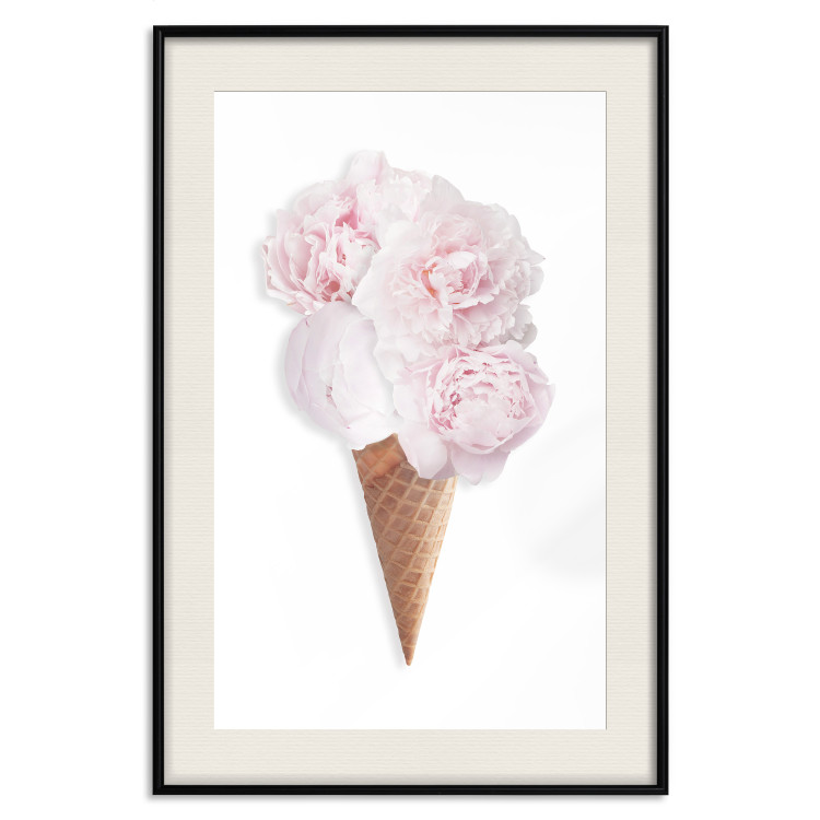 Poster Taste of Flowers - abstract ice cream made of flowers on white background 128085 additionalImage 19