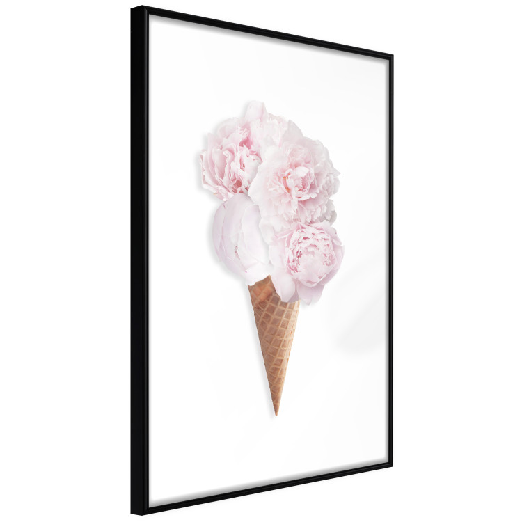 Poster Taste of Flowers - abstract ice cream made of flowers on white background 128085 additionalImage 8