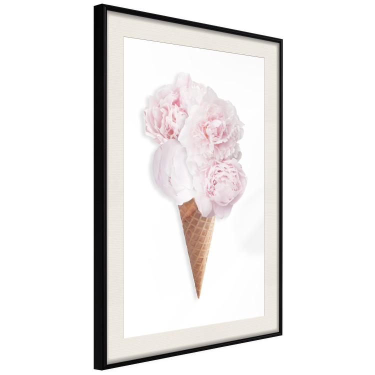 Poster Taste of Flowers - abstract ice cream made of flowers on white background 128085 additionalImage 2