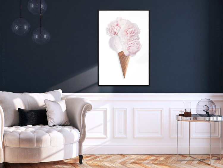 Poster Taste of Flowers - abstract ice cream made of flowers on white background 128085 additionalImage 4