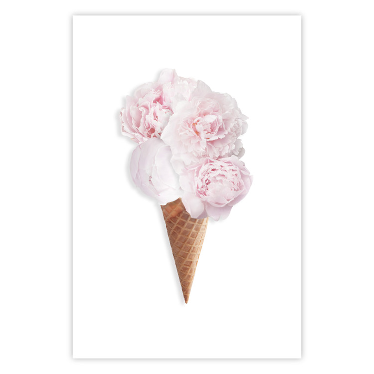 Poster Taste of Flowers - abstract ice cream made of flowers on white background 128085 additionalImage 25
