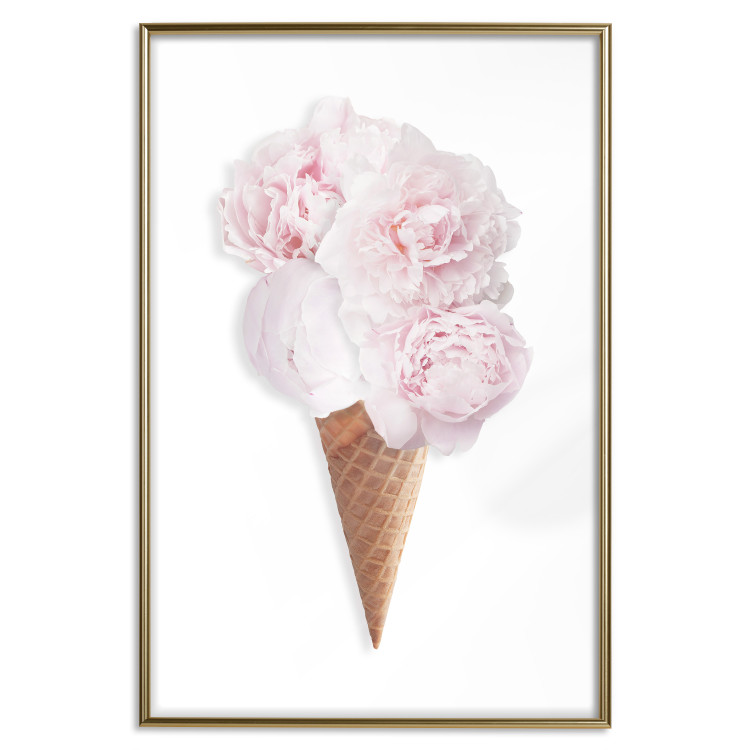 Poster Taste of Flowers - abstract ice cream made of flowers on white background 128085 additionalImage 21