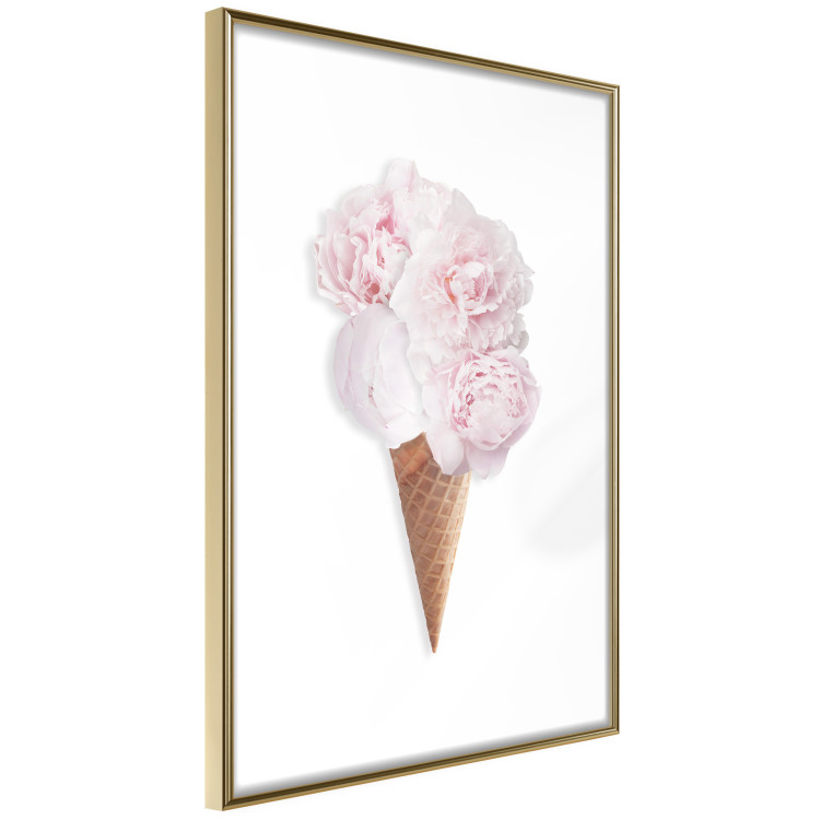 Poster Taste of Flowers - abstract ice cream made of flowers on white background 128085 additionalImage 9