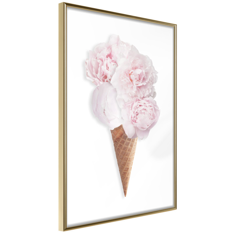 Poster Taste of Flowers - abstract ice cream made of flowers on white background 128085 additionalImage 12