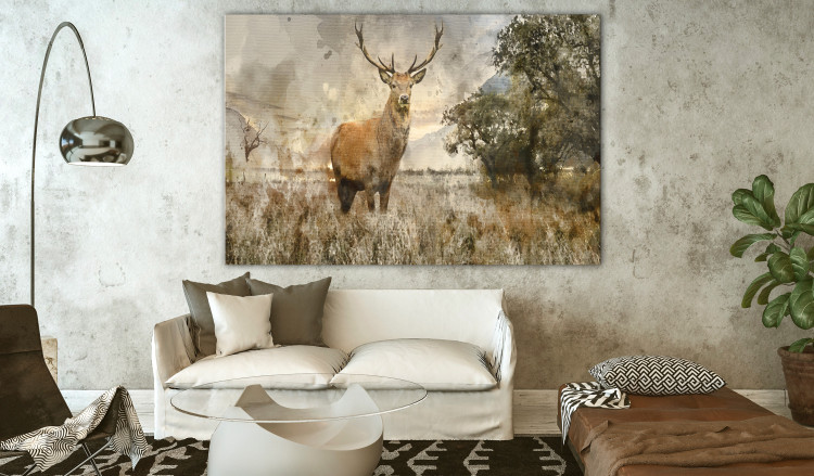 Large canvas print Watercolour Deer [Large Format] 128685 additionalImage 5