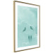 Wall Poster Seagreen Sky - abstract birds against light sky and clouds 129585 additionalThumb 7