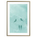 Wall Poster Seagreen Sky - abstract birds against light sky and clouds 129585 additionalThumb 14