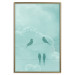 Wall Poster Seagreen Sky - abstract birds against light sky and clouds 129585 additionalThumb 21