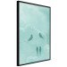 Wall Poster Seagreen Sky - abstract birds against light sky and clouds 129585 additionalThumb 11