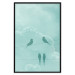 Wall Poster Seagreen Sky - abstract birds against light sky and clouds 129585 additionalThumb 18