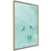 Wall Poster Seagreen Sky - abstract birds against light sky and clouds 129585 additionalThumb 12
