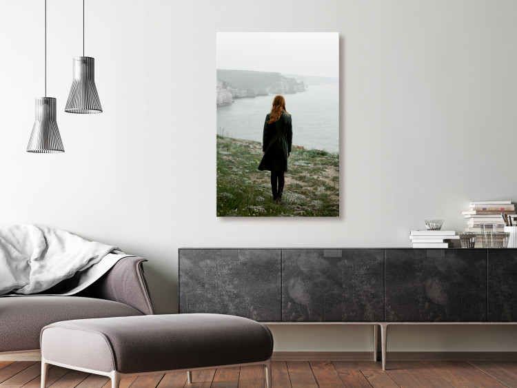 Canvas Art Print What Now? (1-piece) Vertical - landscape of a woman against scenery 130285 additionalImage 3