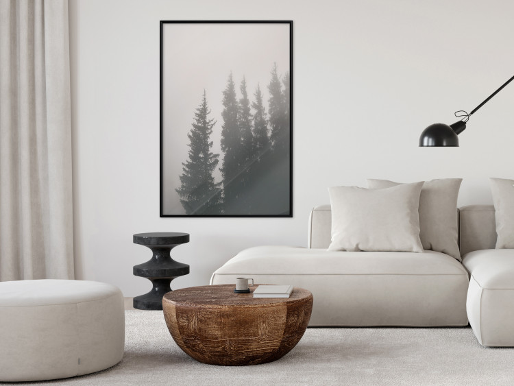 Wall Poster Scent of Forest Mist - gray landscape of misty spruce trees 130385 additionalImage 9