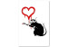 Canvas Print Love Rat (1-piece) Vertical - street art of a rat as a heart painter 132485
