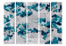 Folding Screen Sea Puzzle II (5-piece) - geometric composition on concrete 132585 additionalThumb 3