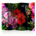 Room Divider Summer Evening II (5-piece) - romantic colorful bouquet with roses 132685