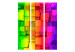 Folding Screen Colorful Puzzle (3-piece) - multicolored geometric blocks 132985 additionalThumb 3