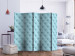 Room Divider Foam II (5-piece) - simple blue composition in quilted pattern 133085 additionalThumb 2