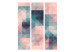 Folding Screen Pixels (Green-Pink) (3-piece) - pattern in geometric design 133185 additionalThumb 3