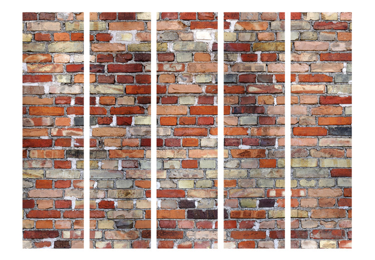 Room Divider Urban Brick II - texture of orange bricks resembling a wall 133585 additionalImage 3