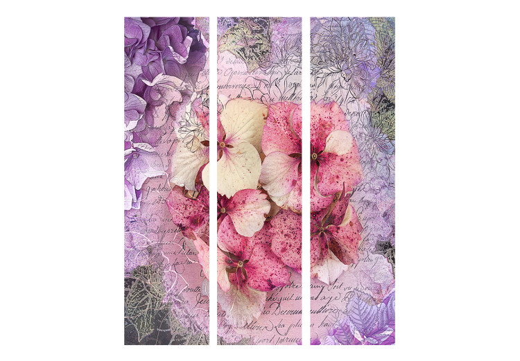 Folding Screen Memory - flowers in a colorful composition on a retro-themed background 133885 additionalImage 3