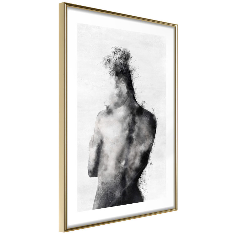 Wall Poster Contemplative - black and abstract silhouette of a figure on a contrasting background 134185 additionalImage 9