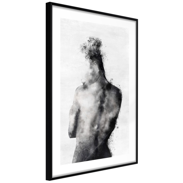 Wall Poster Contemplative - black and abstract silhouette of a figure on a contrasting background 134185 additionalImage 6