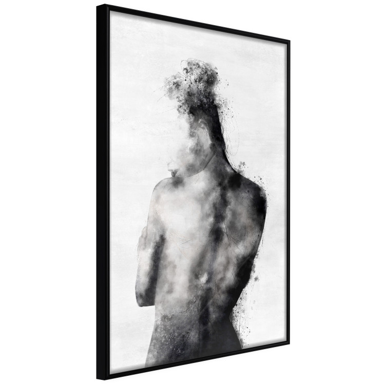 Wall Poster Contemplative - black and abstract silhouette of a figure on a contrasting background 134185 additionalImage 11