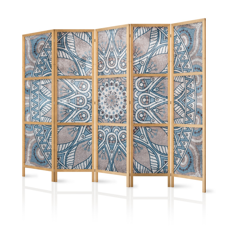 Room Divider Screen Mandala II (5-piece) - pattern in oriental ornaments in Zen style 134285 additionalImage 5