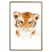 Poster Tiger Cub - a charming composition for children with a wild cat on a white background 136385 additionalThumb 9