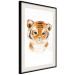Poster Tiger Cub - a charming composition for children with a wild cat on a white background 136385 additionalThumb 8