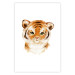 Poster Tiger Cub - a charming composition for children with a wild cat on a white background 136385 additionalThumb 13