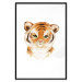 Poster Tiger Cub - a charming composition for children with a wild cat on a white background 136385 additionalThumb 19