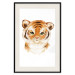 Poster Tiger Cub - a charming composition for children with a wild cat on a white background 136385 additionalThumb 17