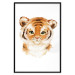 Poster Tiger Cub - a charming composition for children with a wild cat on a white background 136385 additionalThumb 12