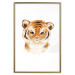 Poster Tiger Cub - a charming composition for children with a wild cat on a white background 136385 additionalThumb 16