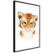 Poster Tiger Cub - a charming composition for children with a wild cat on a white background 136385 additionalThumb 10