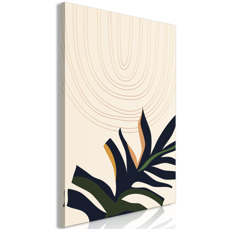 Canvas Plant Aura (1-piece) Vertical - abstract leaf in boho style 137485 additionalImage 2