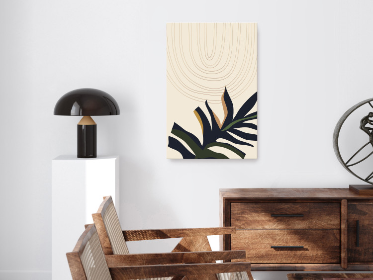 Canvas Plant Aura (1-piece) Vertical - abstract leaf in boho style 137485 additionalImage 3