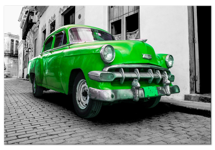 Large canvas print Cuban Classic Car (Green) [Large Format] 137585