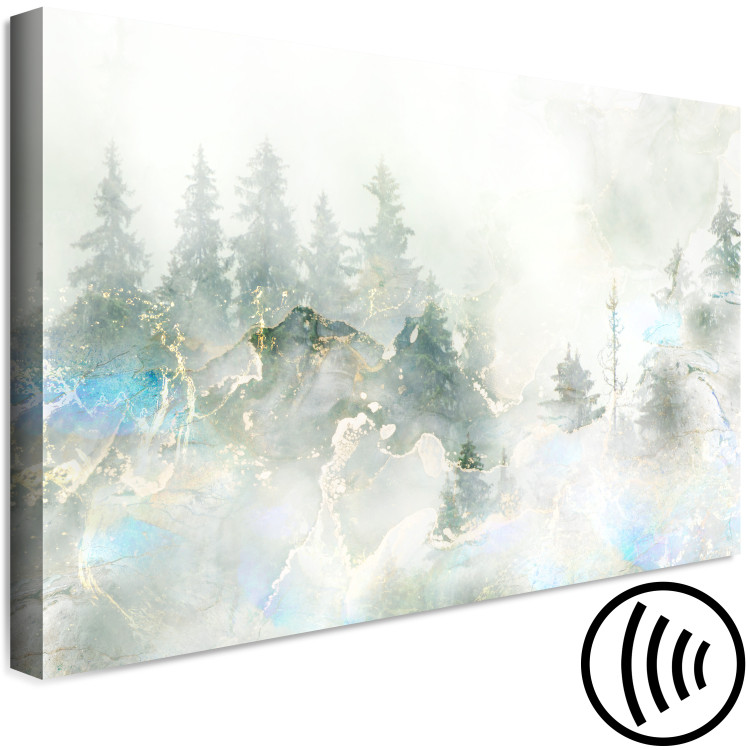 Canvas Turquoise Accent (1-piece) Wide - forest and mist above tree canopies 138185 additionalImage 6