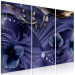 Canvas Purple Violets (3-piece) - flower abstraction adorned with gold 138685 additionalThumb 2