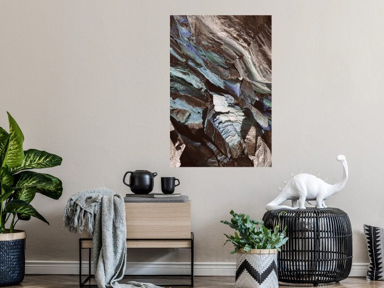 Poster Majestic Rock - abstract composition of rocky gray mountains 138785 additionalImage 20