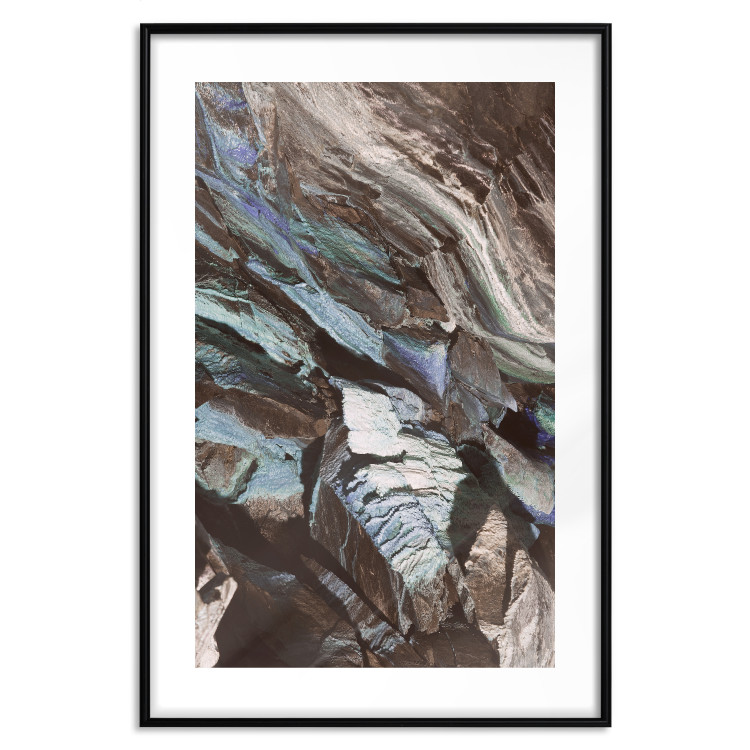 Poster Majestic Rock - abstract composition of rocky gray mountains 138785 additionalImage 6