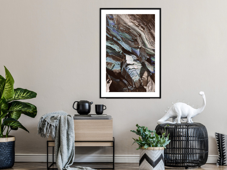 Poster Majestic Rock - abstract composition of rocky gray mountains 138785 additionalImage 19