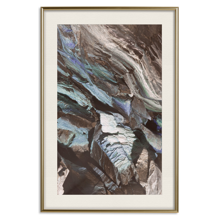 Poster Majestic Rock - abstract composition of rocky gray mountains 138785 additionalImage 10