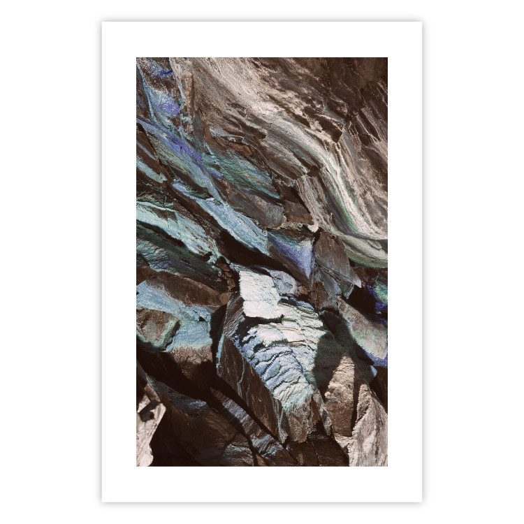 Poster Majestic Rock - abstract composition of rocky gray mountains 138785 additionalImage 2