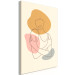 Canvas Print Cuddle Up (1-piece) Vertical - woman figure in lineart style 138885 additionalThumb 2